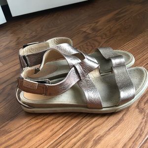 Ecco Rose Gold Sandals